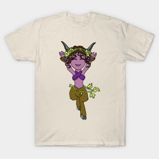 Dancing Female Satyr Playing Flute Girl CHIBI SD MONSTER GIRLS Series I T-Shirt